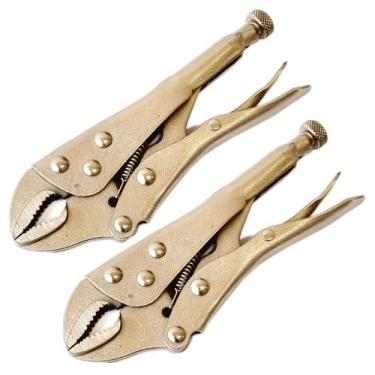 Imagem de 2x Mini Alicate Pressão Boca Curva 5pol Cromo Vanádio - I.D