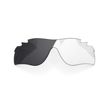 Imagem de Lentes de reposição polarizadas de 1,6 mm para óculos de sol Oakley RadarLock Path ventilado OO9181, proteção UV, lentes espelhadas escuras, peças de reparo e kit (fotocromático transparente a preto)