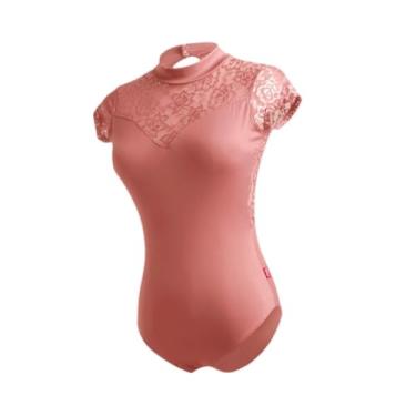 Imagem de Colaxi Collant de balé feminino, versátil, macio e moderno para ginástica, verão, Rose Brown, Xl