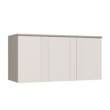 Imagem de Guarda-roupa Modulo Aéreo 3 Portas Elegance Niquel/blanc Canelado