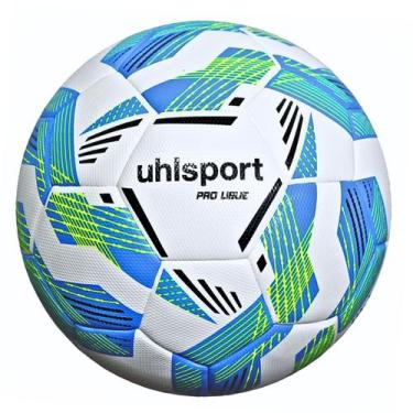 Imagem de Bola de Futebol de Campo Uhlsport PRO LIGUE, Branco, Azul