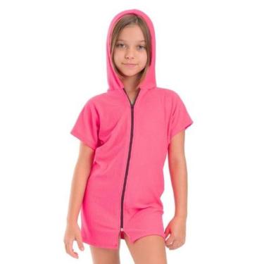 Imagem de Roupão de Ziper Rosa infantil Solenza Moda Praia, 1