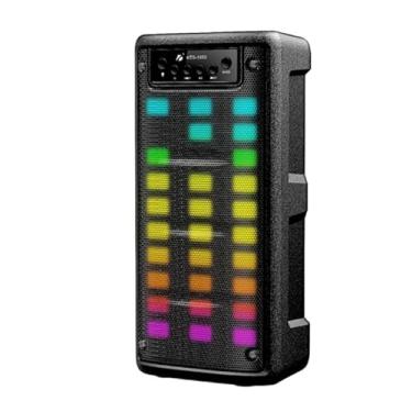 Imagem de Caixa de Som Portátil Bluetooth 20W, Alto-falantes 3 Polegadas, LED RGB, Entrada P10, USB, Rádio FM