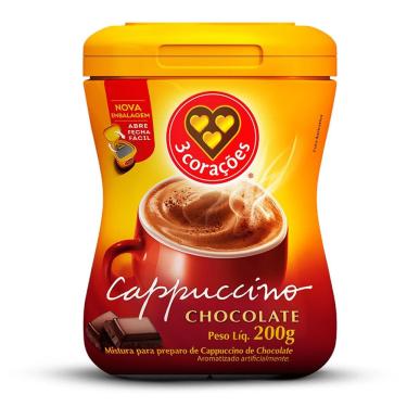 Imagem de Cappuccino Chocolate 3 Corações Pote 200g