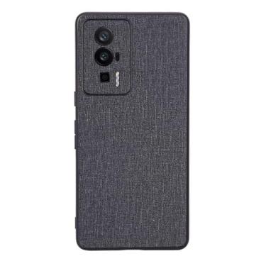 Imagem de Capas Compatível com Xiaomi Redmi K60,Design de padrão de tela,Pproteção completa de 360°,Pplástico macio,Proteção contra queda-Black