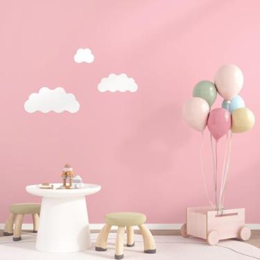 Imagem de Wallderful Papel de parede rosa para quarto de meninas papel de contato rosa removível cor sólida papel de parede amigável para a pele para quarto de princesa armários bancadas penteadeira decoração