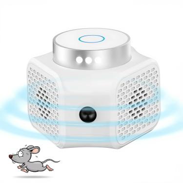 Imagem de Repelente de pragas ultrassônico para uso interno - repelente de roedores e ratos controle eletrônico de pragas para inseto aranha mosquito barata (1, B-White)