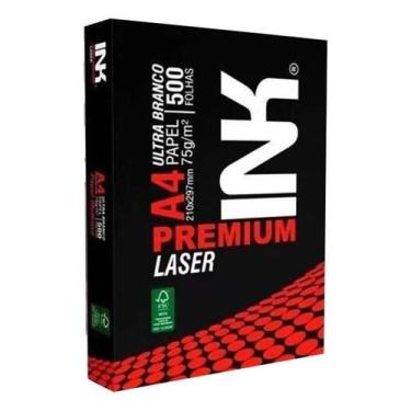 Imagem de Papel Sulfite A4 75g 500 Folhas Premium Laser Branco - INK - Tendtudo