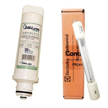 Imagem de Kit Lampada Uv e Filtro Refil Compatível Purifcador de Água Electrolux PA30 PAPPCA10