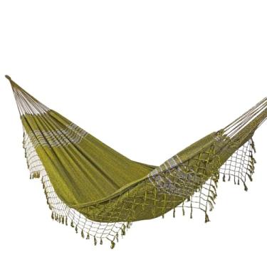 Imagem de Rede de Dormir e Descanso Jeans Casal 100% Algodão Jaguaruana. (Amarelo)