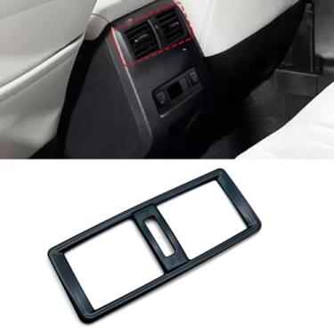 Imagem de TENWIND Tampa de ventilação de ar condicionado traseira do console central do carro compatível com Mitsubishi Outlander 2022 2023 2024 2025 acessórios (preto brilhante)