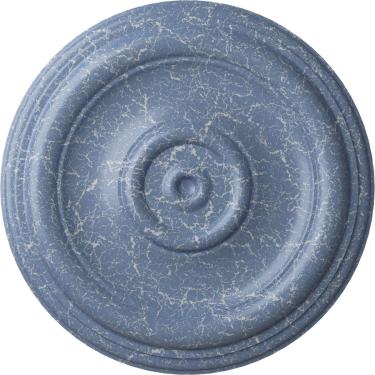 Imagem de Medalhão de teto Ekena Millwork CM12TRACS 12" OD x 1" P tradicional (serve em toldos até 2 3/4"), cobre antigo, 12"OD x 1"P (Fits Canopies up to 2 3/4"), Hand-Painted Americana Crackle