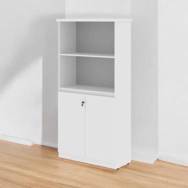 Imagem de Armário Estante com Prateleiras Doubler Branco - Mobiliar Home Shop