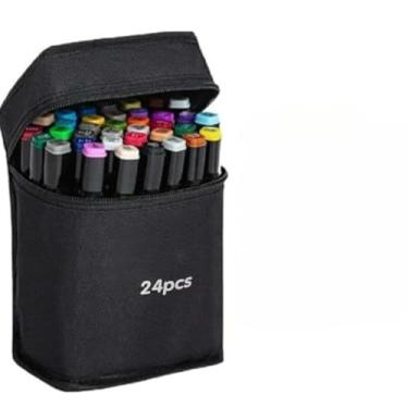 Imagem de kit canetinha ponta dupla 24 cores. (CATALOGO YEN.2) (24)