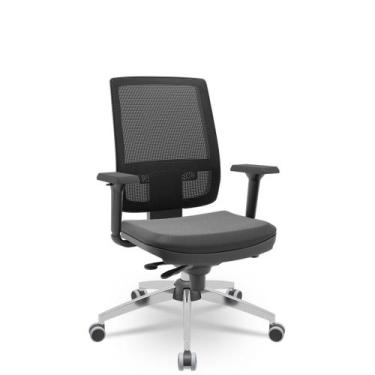 Imagem de Cadeira Brizza Tela 3D Slider Cromada Sem Apoio NR17 Plax - Plaxmetal,
