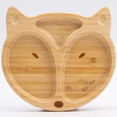 Imagem de PRATO DE BAMBU COM VENTOSA DE SILICONE RAPOSA - PETIT PIÁ