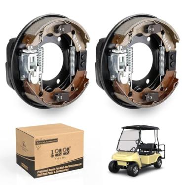 Imagem de 10L0L Conjunto de freio de carrinho de golfe, lado do motorista do cluster de freio traseiro e lado do passageiro serve para Club Car DS & Precedent 1995-Up, EZGO 1982-Up, compatível com Yamaha 1982