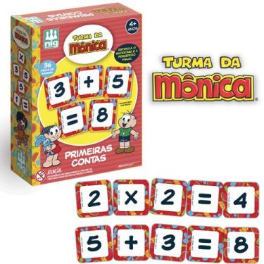 Imagem de Jogo Primeiras Contas Turma da Mônica Matemática Brinquedos - Nig Brin