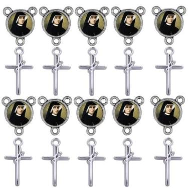 Imagem de Crucifixo + Entremeio Nossa Senhora de Fatima 40 Peças terço - Tudo Em