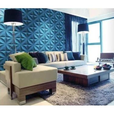 Imagem de Kit 30 Placas Decorativas 3D Pétalas Preto 50X50 Cm - E2G Design