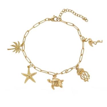 Imagem de MANZHEN Western Cowgirl Colares Pulseiras Para Mulheres Cowboy Carter Roupas Mulheres Praia Pingente Colar Dourado Boho Tornozeleiras Country Concert Joias, Large, Metal dourado, Sem Pedra Preciosa