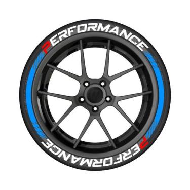 Imagem de Adesivos De Letras Para Pneus De Carro De Alto Desempenho 2pcs PVC À P