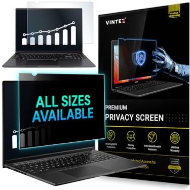Imagem de VINTEZ Tela de privacidade 16:9 de 14 polegadas para monitor de computador e laptop - película protetora antirreflexo, filtro de luz azul, proteção ocular - protetor de privacidade de tela de