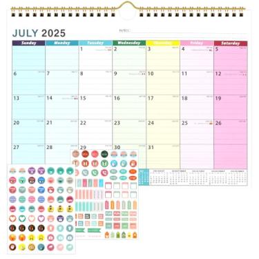 Imagem de Meetory Calendário de mesa 2025-2026, calendário escolar de 18 meses de mesa/parede de 2025 julho a 2026 dezembro, calendário sazonal de mesa para casa, escola, escritório - colorido