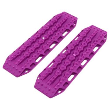 Imagem de menolana 2x Placa de escada de areia para carro RC, acessório leve, kit de simulação de veículo, placa antiderrapante, rampa para carro RC para 1/10 1/12, Roxo