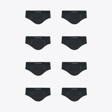 Imagem de Kit 8 Cuecas Lupo Slip Micromodal Sem Costura 00681-108, Grafite, G