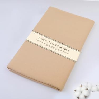 Imagem de Tecido de algodão Tecido de popelina de algodão natural da The Yard 100% algodão, 150 cm de largura Material de tecido bordado macio para acolchoamento, costura, artesanato, encadernação, suporte e