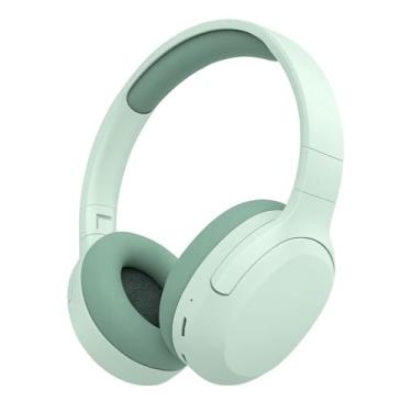 Imagem de Fone de Ouvido Bluetooth 5.3 Headphone Sem fio TWS On-ear Com Cancelamento de Ruído Leve Dobrável Fone Sem Fio Com Microfone Bateria de Longa Duração (Verde Claro)
