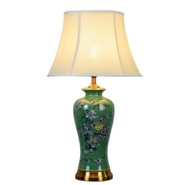 Imagem de Blue and white porcelain desk lamp24" Floral LED Table Lamp Classic Cottage Bedside Desk Nightstand Lamp for Bedroom Living Room Office College Bookcase LED Bulb Included,