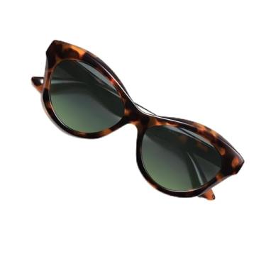 Imagem de VANLINKER Óculos de sol retrô olho de gato para mulheres, lentes polarizadas vintage VL9845, Lente verde degradê polarizada C7/armação tartaruga, Medium