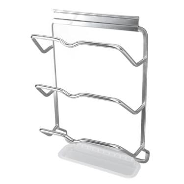 Imagem de ZJchao Organizador da Tampa da Maconha, Organizador da Tampa da Maconha, Utensílios Domésticos de Economia de Alumínio de 3 Camadas de Alumínio Pendurado Acomoda Vários Tamanhos de