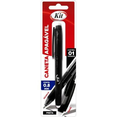 Imagem de Caneta para Tecido Apagavel Multiuso Preta Blister - KIT