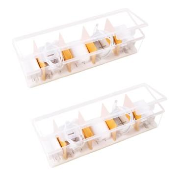Imagem de Caixa organizadora de eletrônicos transparente, caixa de gerenciamento de cabos de plástico, carregador USB de plástico transparente, organizador de objetos pequenos, estojo de armazenamento para