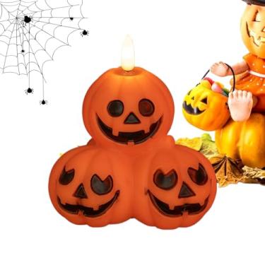 Imagem de Rrlihjgu Lanterna De Abóbora | Lâmpada de Mesa para Interior que Abóboras | ção Ambiente Assustadora para Prateleira Lareira Escritório Quarto Sala de Estar Exterior - Para Exterior Quarto Escritório