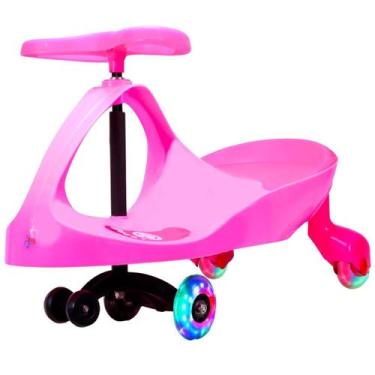 Imagem de Carrinho Rolimã Zig Zag Car Rosa 360 Roda Led - Castela - Castela Bras