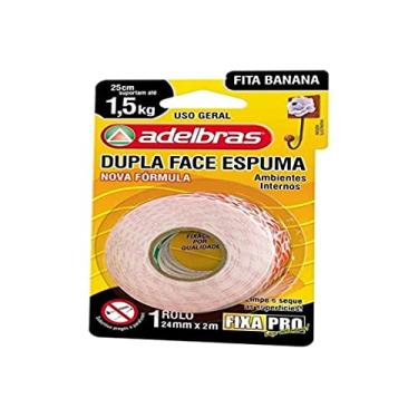 Imagem de Fita Dupla Face, Fixa Pro Espuma, 24mmX2mts, Adelbras