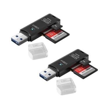 Imagem de Adaptador Leitor De Cartão USB 3.0 2 Em 1 De Alta Velocidade 2PCS Leit