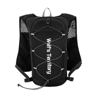 Imagem de menolana Colete de hidratação para corrida, mochila leve refletiva para homens e mulheres, para ciclismo, trilha, acampamento ao ar livre e corrida, Preto