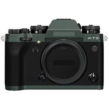 Imagem de X-T3 Adesivo de capa de câmera antiarranhões para FujiFilm X-T3 Película protetora de câmera decalques XT3 (verde fosco)