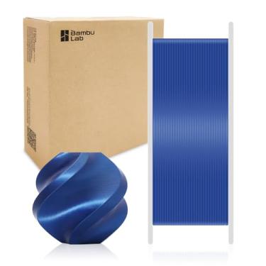 Imagem de Bamboo Original PLA Silk+ Filamento Textura de Seda Brilhante, Brilhante, Forte Ligação Interlayer para Bambu Lab A1/A1 MINI/X1/X1C/P1P/P1S/AMS. Alta Velocidade de 1,75 mm e Impressão Fácil com RFID