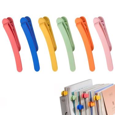 Imagem de Kit 6 marcadores automáticos de silicone, marcadores inteligentes, acessórios para livros, para leitura, mulheres, homens, crianças, acessórios de leitura, presentes para amantes de livros