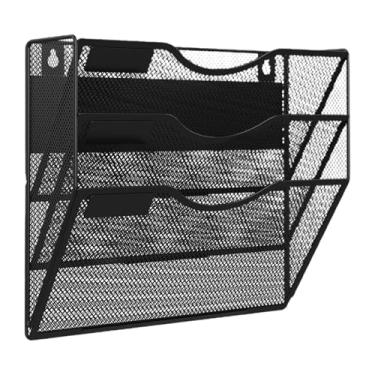 Imagem de Xgdsnly Suporte de arquivo de malha para parede, porta-revistas suspenso, organizador de arquivos vertical suspenso