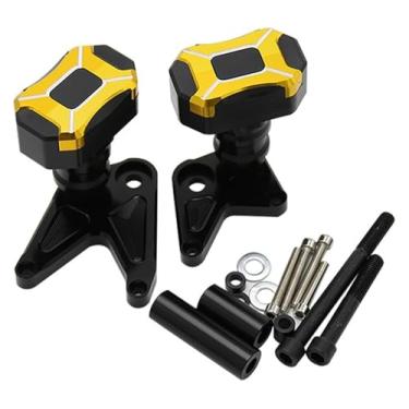 Imagem de BYYINGSUS Acessórios de modificação de motocicleta proteção deslizante de quadro proteção contra colisão proteção do motor compatível com CB650R CB650F CBR650F 2019-2021 (amarelo)