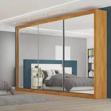 Imagem de Guarda Roupa Casal 3 Portas De Correr E 6 Gavetas C 3 Espelhos Toronto