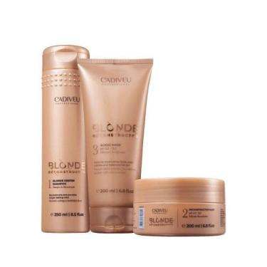 Imagem de Cadiveu Blonde Reconstructor Care Kit (3 produtos)