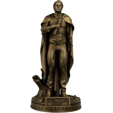 Imagem de Estátua Exu Arranca Toco Umbanda Candomblé (Cor Ouro Velho)